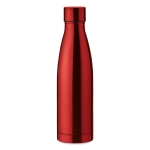 Bedruckte Thermosflasche aus Edelstahl mit Logo, 500 ml farbe rot