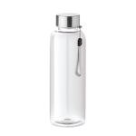 Auslaufsichere Wasserflasche aus recyceltem Kunststoff bedrucken, 500 ml farbe transparent