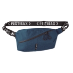 Bauchtasche mit Reißverschlussfächern für Festivals, Festibax® Basic farbe blau