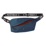 Bauchtasche mit Reißverschlussfächern für Festivals, Festibax® Basic farbe blau dritte Ansicht