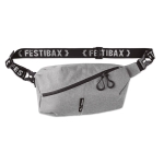 Bauchtasche mit Reißverschlussfächern für Festivals, Festibax® Basic farbe grau