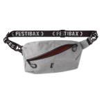 Bauchtasche mit Reißverschlussfächern für Festivals, Festibax® Basic farbe grau dritte Ansicht