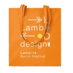 Günstige Baumwolltasche in bunten Farben für Events, 180 g/m2 farbe orange Hauptansicht