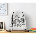 Anmalrucksack aus Non Woven Material mit Stiften für Kinder farbe weiß Stimmungsbild