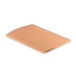 Nachhaltiges A5-Notizheft mit Karton-Cover und cremefarbenen Seiten farbe beige