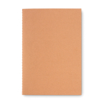 Nachhaltiges A5-Notizheft mit Karton-Cover und cremefarbenen Seiten farbe beige zweite Ansicht