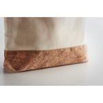 Kosmetiktasche aus Baumwolle und Korkboden im Natur-Look, 220 g/m2 farbe beige zweite Ansicht