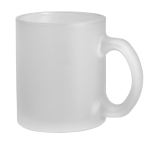 Mattierte Glastasse mit Eiseffekt-Finish mit Logo, 340 ml farbe weiß