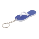 Sommerlicher Schlüsselanhänger in Form eines Flipflops bedrucken farbe blau