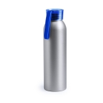 Silberne Aluminiumflasche mit Sicherheitsverschluss, 650 ml farbe blau erste Ansicht