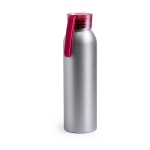 Silberne Aluminiumflasche mit Sicherheitsverschluss, 650 ml farbe rot erste Ansicht