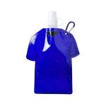 Originelle Faltflasche als Werbeartikel in Form eines T-Shirts, 470 ml farbe blau erste Ansicht