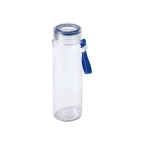 Flasche mit transparentem Körper und BPA-freiem Deckel, 420 ml farbe blau erste Ansicht