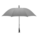 Eleganter winddichter Regenschirm aus 190T-Pongee mit Gummigriff, Ø116 farbe mattsilber