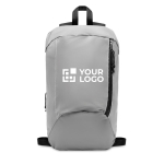 Wanderrucksack aus Polyester mit reflektierender Oberfläche Ansicht mit Druckbereich