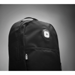 Bedruckbarer Rucksack aus rPET mit COB-Licht für Outdoor-Fans farbe schwarz achtes Detailbild