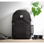 Bedruckbarer Rucksack aus rPET mit COB-Licht für Outdoor-Fans farbe schwarz Stimmungsbild