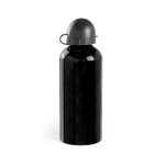 Aluminiumflasche mit Schraubverschluss mit Logo, 650 ml farbe schwarz erste Ansicht