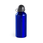 Aluminiumflasche mit Schraubverschluss mit Logo, 650 ml farbe blau erste Ansicht