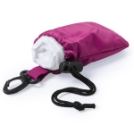 Regenponcho in einer Tasche mit Kordelzug, Stopper und Karabiner farbe pink