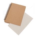 Bedruckbares Notizbuch mit Soft-Touch-Cover aus recyceltem Karton, A6 farbe braun