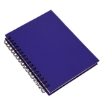 Bedruckbares Notizbuch mit Soft-Touch-Cover aus recyceltem Karton, A6 farbe blau