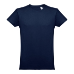 Günstiges T-Shirts aus kardierter Baumwolle, 150 g/m2, THC Luanda farbe blau