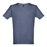 Günstige Unisex-T-Shirts bedrucken aus Baumwolle, 150 g/m2, THC Athen farbe blau mamoriert