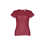 Günstiges tailliertes Damen-T-Shirt aus Baumwolle, 150 g/m2, THC Sofia farbe bordeaux zweite Ansicht