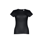 Günstiges tailliertes Damen-T-Shirt aus Baumwolle, 150 g/m2, THC Sofia farbe schwarz zweite Ansicht