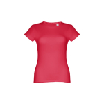 Günstiges tailliertes Damen-T-Shirt aus Baumwolle, 150 g/m2, THC Sofia farbe rot zweite Ansicht