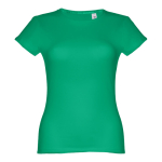 Günstiges tailliertes Damen-T-Shirt aus Baumwolle, 150 g/m2, THC Sofia farbe grün