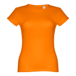 Günstiges tailliertes Damen-T-Shirt aus Baumwolle, 150 g/m2, THC Sofia farbe orange