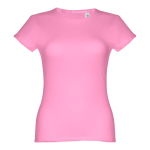 Günstiges tailliertes Damen-T-Shirt aus Baumwolle, 150 g/m2, THC Sofia farbe rosa