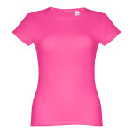 Günstiges tailliertes Damen-T-Shirt aus Baumwolle, 150 g/m2, THC Sofia farbe pink