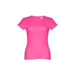 Günstiges tailliertes Damen-T-Shirt aus Baumwolle, 150 g/m2, THC Sofia farbe pink zweite Ansicht