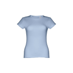 Günstiges tailliertes Damen-T-Shirt aus Baumwolle, 150 g/m2, THC Sofia farbe hellblau zweite Ansicht