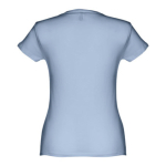 Günstiges tailliertes Damen-T-Shirt aus Baumwolle, 150 g/m2, THC Sofia farbe hellblau