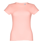 Günstiges tailliertes Damen-T-Shirt aus Baumwolle, 150 g/m2, THC Sofia farbe lachsfarbig