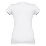 Tailliertes Damen-T-Shirt mit V-Ausschnitt, 150 g/m2, THC Athens farbe weiß