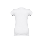 Tailliertes Damen-T-Shirt mit V-Ausschnitt, 150 g/m2, THC Athens farbe weiß dritte Ansicht