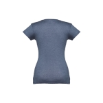 Tailliertes Damen-T-Shirt mit V-Ausschnitt, 150 g/m2, THC Athens farbe blau mamoriert dritte Ansicht