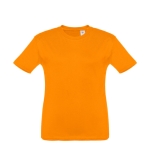 Günstiges Kinder-T-Shirt bedrucken aus Baumwolle, 150 g/m2, THC Quito farbe orange