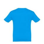 Günstiges Kinder-T-Shirt bedrucken aus Baumwolle, 150 g/m2, THC Quito farbe cyan-blau