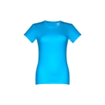 Tailliertes Damen-T-Shirt aus Baumwolle, 190 g/m2, THC Ankara farbe cyan-blau zweite Ansicht