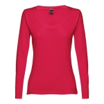 Langärmeliges Damen-T-Shirts aus Baumwolle, 150 g/m2, THC Bukarest farbe rot