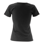 Damen-T-Shirts mit Logo aus Baumwolle, 150 g/m2, Keya farbe schwarz