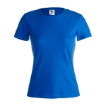 Damen-T-Shirts mit Logo aus Baumwolle, 150 g/m2, Keya farbe blau