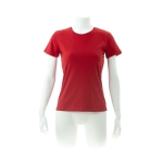 Damen-T-Shirts mit Logo aus Baumwolle, 150 g/m2, Keya farbe rot zweite Ansicht