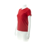 Damen-T-Shirts mit Logo aus Baumwolle, 150 g/m2, Keya farbe rot dritte Ansicht